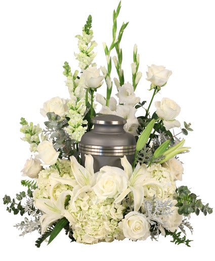 ETERNAL PEACE URN CREMATION FLOWERS (URN NOT INCLUDED)