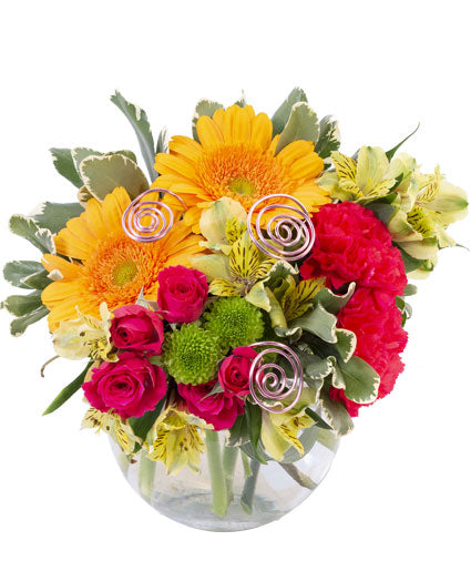FIERY PINK FLORAL DESIGN