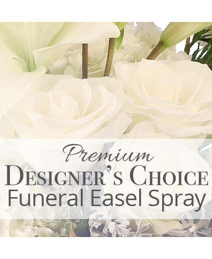 PREMIUM FUNERAL EASEL SPRAY PREMIUM DESIGNER'S CHOICE