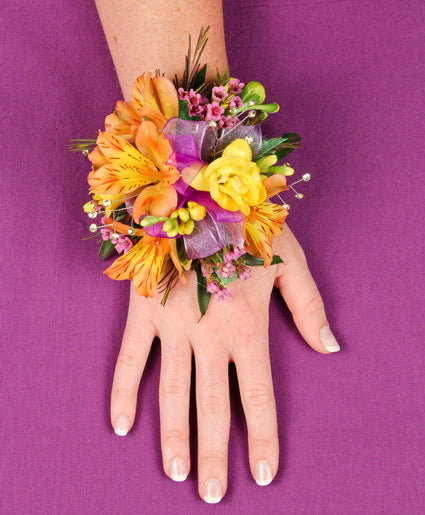 SPRINGTIME SUNSET PROM CORSAGE