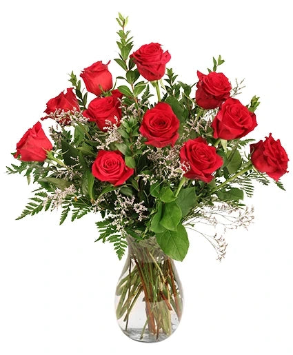 BURNING RED ROSES ARRANGEMENT