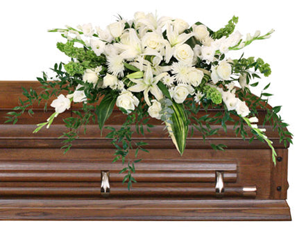 HUSHED GOODBYE CASKET SPRAY