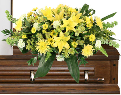 MOURNING SUNSHINE CASKET SPRAY