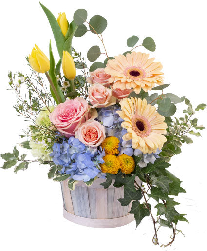 SPRING MORNING BASKET ARRANGEMENT