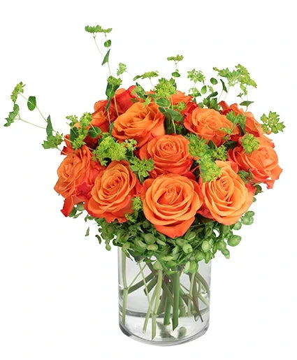 TIMELESS TANGERINE ROSE ARRANGEMENT